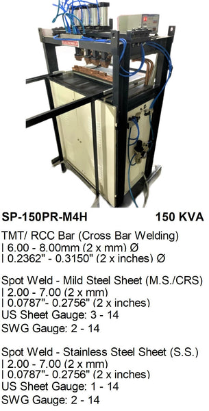 Electroweld Press Type 4-Head RCC Mesh Projection Welder 150KVA (SP-150PRT-M4H)