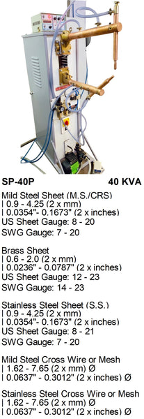 Electroweld Pneumatic Air Operated Rocker Arm Spot Welder 40KVA  (SP-40P)
