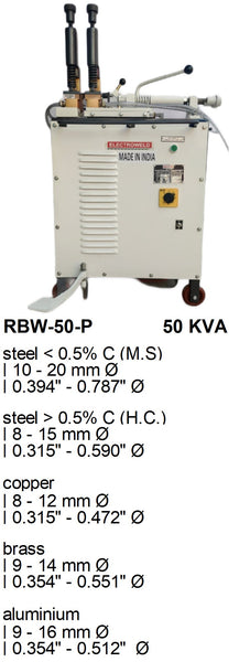 Electroweld Foot Pedal Operated Rod Butt Welder 50KVA (RBW-50-P)