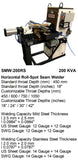 Electroweld Horizontal Roll-Spot Seam Welder 200KVA (SMW-200RS)