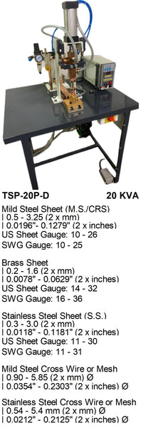 Electroweld Bench Mounted Spot Welder with Digital Controller 20KVA (TSP-20P-D)