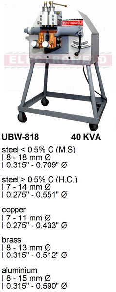 Electroweld Upset Butt Welder 40KVA (UBW-818)